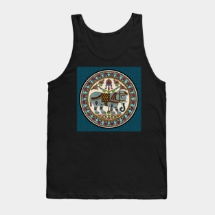 Byzantine elephant Medieval illumination Tank Top